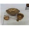 Image 7 : Brass Items: Candlebra , Wall Mount Candle Holders, Candle Snuffer, Goblets, Plus