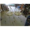 Image 3 : Bistro Wrought Iron Table with Glass Top 34'' Diameter & 2 Chairs 