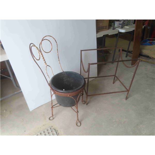 Chair Planter, Firewood Holder 