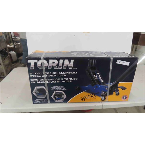 New Torin 3 Ton Steel/Aluminum Floor Jack