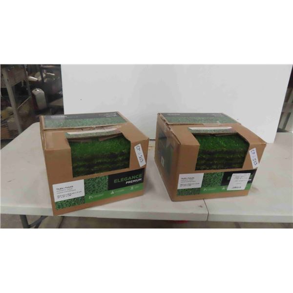 2 New Boxes of Premium Synthetic Grass Tiles 