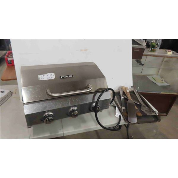 NXR Propane Stainless BBQ Tailgater with Utensils