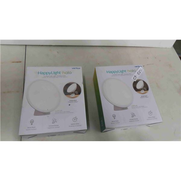 2 New Verilux Cordless LED Light Therapy Lamps