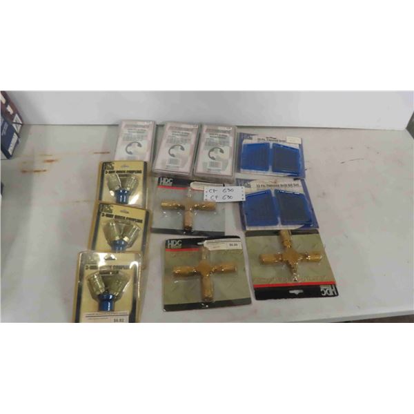 New (3) 300 Piece E-Clips Kit, New (3) 3 Way Air Coupling, New 