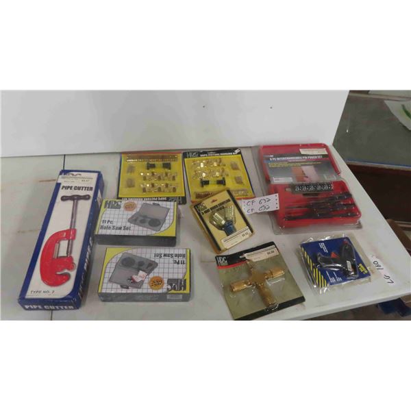 New Tools: Pipe Cutter, 2 Hole Saw Sets, Pin