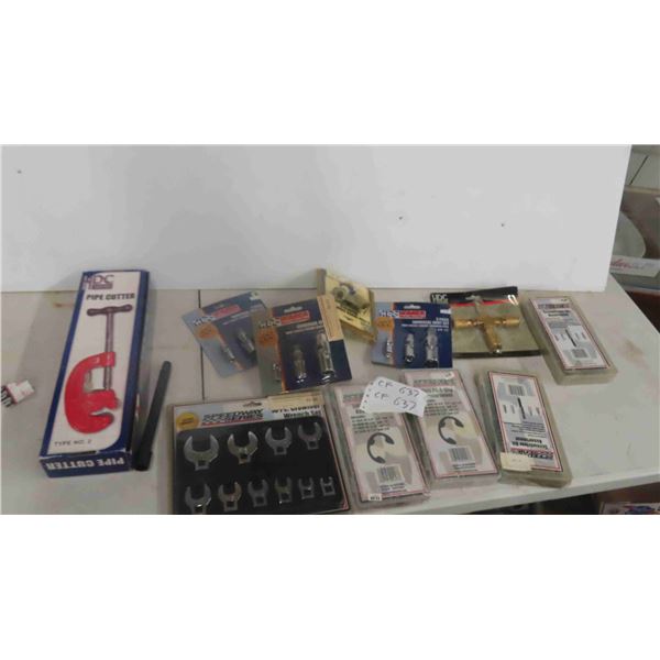 Pipe Cutter, Crow Foot Wrench, Universal Socket, Air Couplings