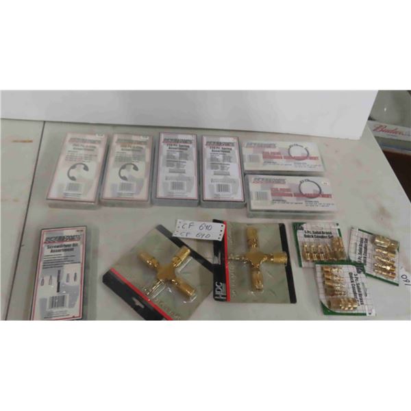 Various Kits: E Clips, Spring Assortment, Retaining Ring, Screw