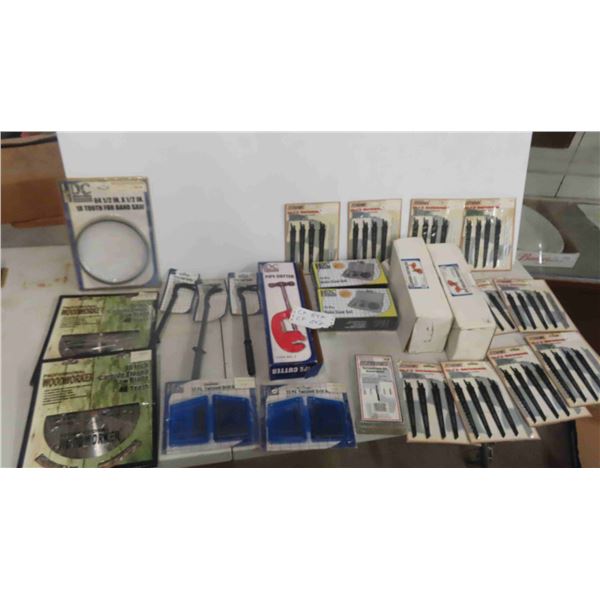 Pipe Cutter, Hole Saw Set, Saw Blades, Drill Bits, Nail Puller, 