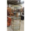 Image 1 : Brass and Glass Open Shelf 76'' x Up To 34'' x Up To 17''