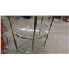 Image 3 : Brass and Glass Open Shelf 76'' x Up To 34'' x Up To 17''