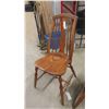Image 2 : 3 Vintage Wood Kitchen Chairs 2 Are Matching