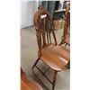 Image 3 : 3 Vintage Wood Kitchen Chairs 2 Are Matching