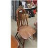 Image 4 : 3 Vintage Wood Kitchen Chairs 2 Are Matching