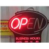 Image 5 : Light Up Open Sign with Business Hours 25 1/2'' x 19 1/2'' with Chain and Power Cord 