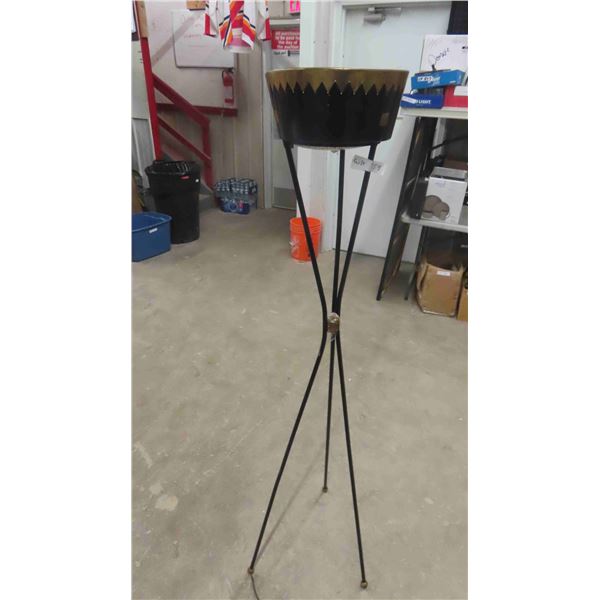 Gerald Thursto Fluorescent Lamp with Brass Shade 