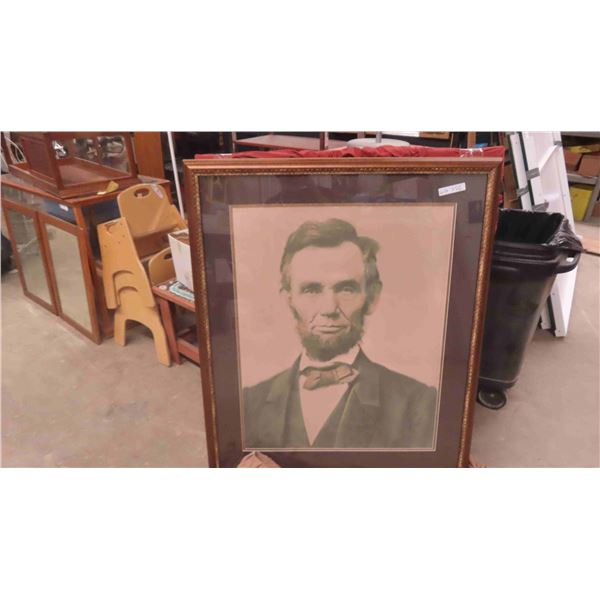 Abraham Lincoln Large Framed Photo 50 1/2'' x 41 1/2''