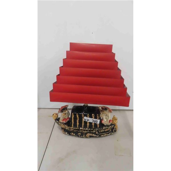 Vintage Porcelain Oriental Table Lamp