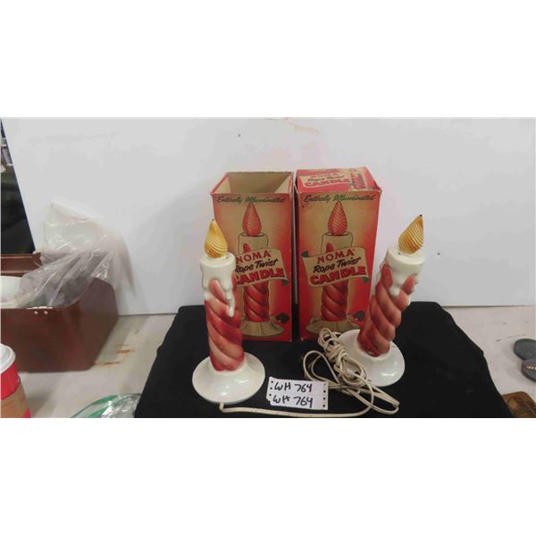 2 Noma Rope Twist Electric  Candles with Boxes 