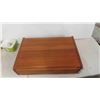 Image 3 : Teak Roll Top Box 6'' x 24'' x 17''