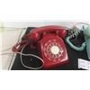 Image 2 : 2 Rotary Desk Phones Neat Colors Red & Light Blue