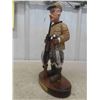 Image 5 : Old Hunter with Geese Statue on Wood Base 13'' Tall