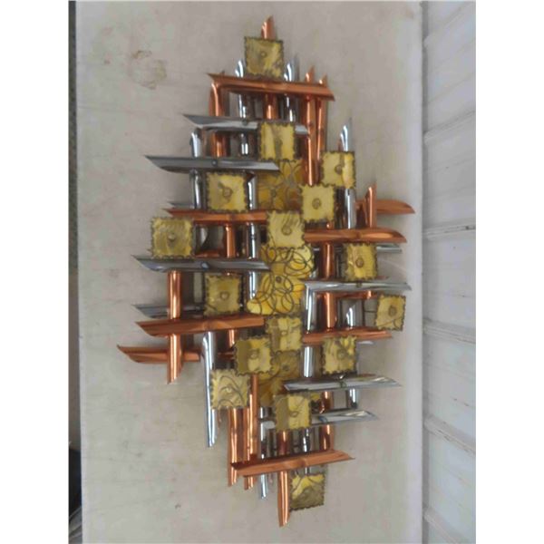 Metal Abstract Art Approx. 42'' x 24'' 