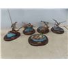 Image 1 : 5 Pieces of David Maass Ducks Mounted on Wood Base 