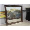 Image 1 : Wood Framed 'Schweppes'  Mirrored Advertisement 29 1/4'' x 29 1/4''