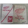 Image 2 : 3 Detroit Red Wings Puck Bags , New Old Stock Skate Shot Protecter