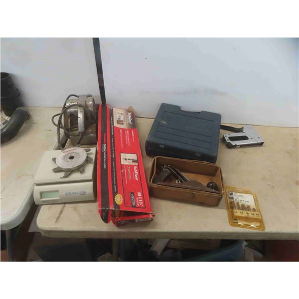 Bosch Power 3/8'' Drill , Craftsman Belt Sander, Digital Scale, Router Bit Set