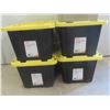 Image 3 : 5 Totes with Lids (4) 102L (1) 80L