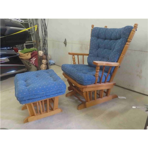 Gliding Rocker with Foot Stool