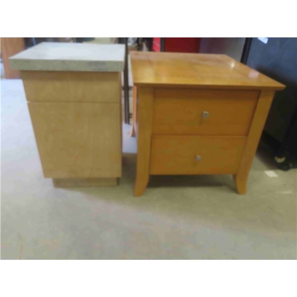 End Table with 2 Drawers 26'' x 23'' x 21 1/2'' , Night Stand 15 1/2''
