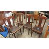 Image 1 : 4 Oak Dining Room Chairs , 1 Captain