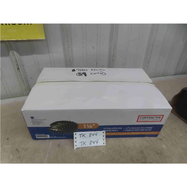 Contractor Solutions 1 1/4'' 15 Collated Coil Rooding Nails 7/20 59 Coils 