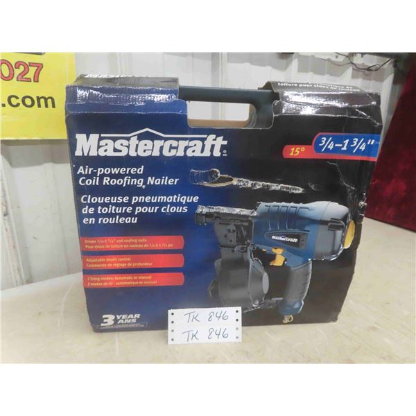 Mastercraft Air Powered Coil Roofing Nailer