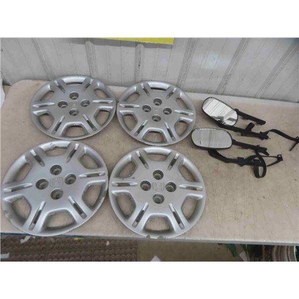 4 Honda Hub Caps , 2 Towing Mirror