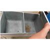 Image 4 : Rolling Metal Double Wash Tub with Lid 33'' x 36'' x 22'' 