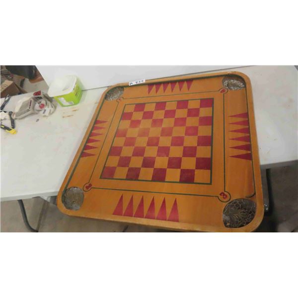 Vintage Wood Crokinole Board/Game Table