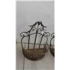 Image 2 : 2 Wrought Iron Wall Mount Planters 