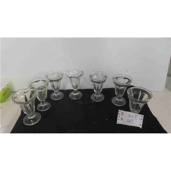 7 Parlor/Café Ice Cream Glasses