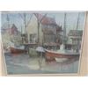 Image 4 : Framed and Signed Print by Garnet Hazard 'Boats in Harbour' 