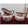 Image 14 : Schumann Bowl, 6 Pieces of Pink Luster , 1885 Royaltyware Mug