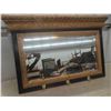 Image 4 : Ornate Beveled Wall Mirror with Coat Hooks 35'' x 23 1/2'' 