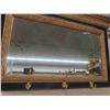 Image 5 : Ornate Beveled Wall Mirror with Coat Hooks 35'' x 23 1/2'' 