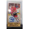 Image 2 : Autographed Steve Larmer Chicago Blackhawks Card