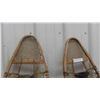 Image 2 : Antique First Nations Wood and Gut Snowshoes 42'' L - Excellent Condition