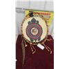 Image 1 : Vintage Painted First Nations Deer Hide Dream Catcher, Hoop Measures 20'' 