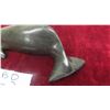 Image 2 : Vintage Inuit Soapstone Carving of a Narwahl 9'' Long Including Tusk -Excellent Condition