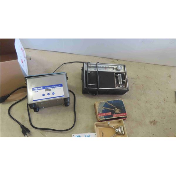 Vevor Ultrasonic Cleaner, Panasonic Radio, Vintage Clipper